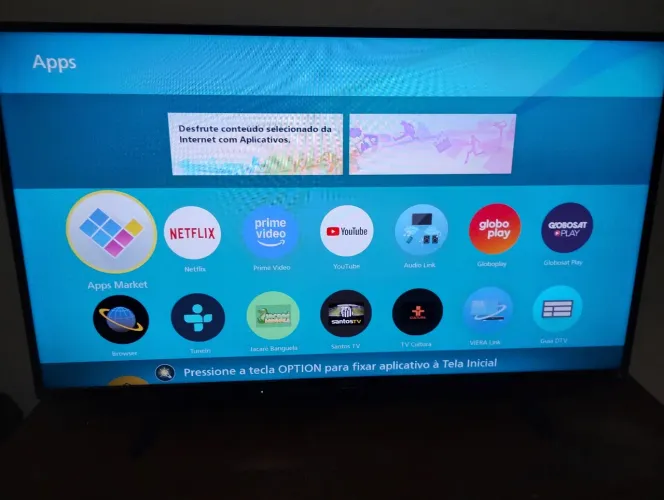 Smart TV digital de LED 40 polegada seminovo precinho 