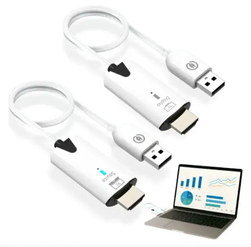 Cabo Hdmi Sem Fio Transmissor Audio E Video 30 Metros