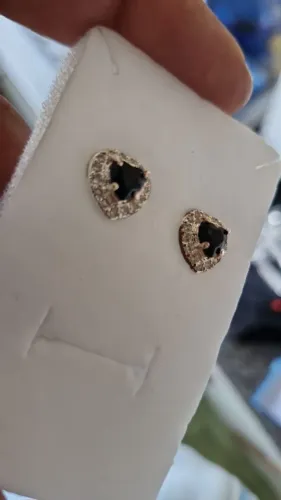 Brincos cravejados em prata legítimas 925 feminino