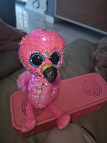 Pelúcia TY Beanie Boos de flamingo rosa