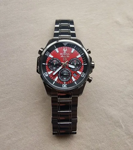 Relógio Bulova Marine Star Masculino Aço Cinza/Grafite 98B350