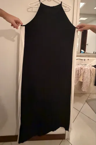 Vestido Zinzane preto e branco, Tamanho M