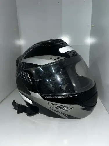 Capacete Pro Tork Escamoteável Preto e Prata | Viseira Original