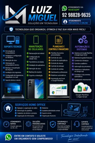 ? Tecnologia, Planilhas, Automação e Suporte Técnico