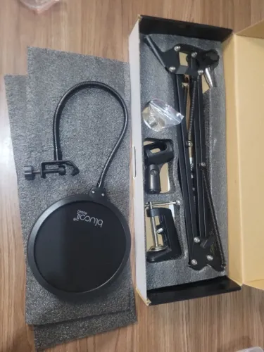 Braço Articulado Profissional para Microfone c Pop Filter | BluCoil p/ Studio