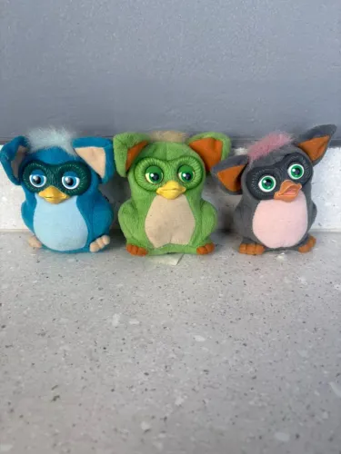 Kit 3 Pelúcias Furby - McDonald's 2006 - Hasbro