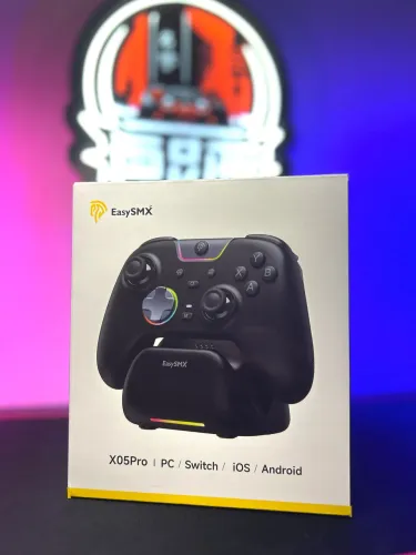 Controle Joystick Sem Fio EasySMX X05Pro com Base de Carregamento 1000mAh Novo na Caixa
