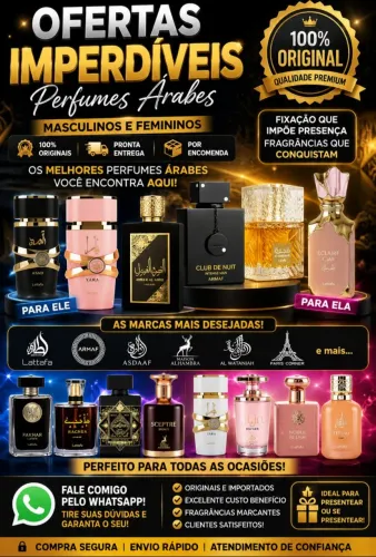 Perfumes Árabes Masculinos Femininos Diversos - Asad , Yara, Khamrah etc - Originais