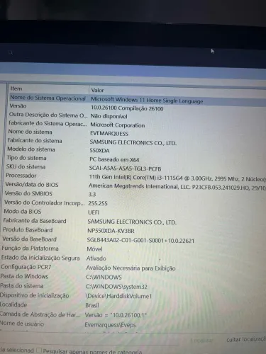 Notebook Samsung