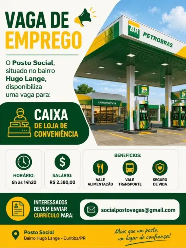OPERADORA DE CAIXA EM UMA LOJA DE CONVENIÊNCIA