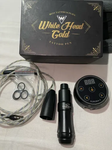 Máquina Tattoo Pen White Head Gold