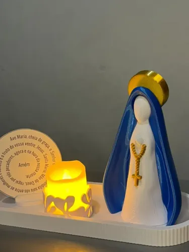 Kit Cantinho de Oração Nossa Senhora com Ave Maria