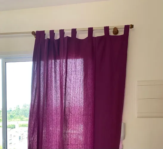 Cortina 2 Folhas Roxa 2,40x1,40