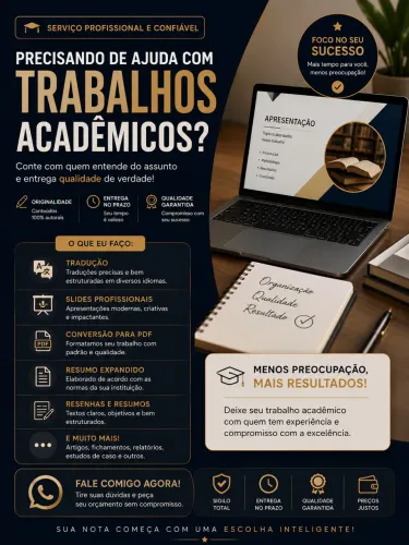 PRODUÇÃO DE TRABALHOS ACADÊMICOS - RELATÓRIOS, SLIDES, PDFs, RESUMO EXPANDIDO, E MAIS
