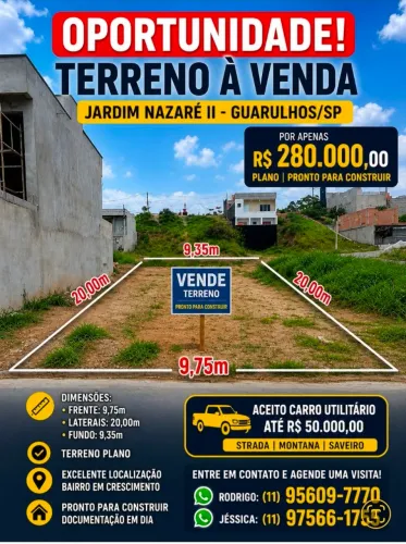 Vende-se Terreno Plaino 