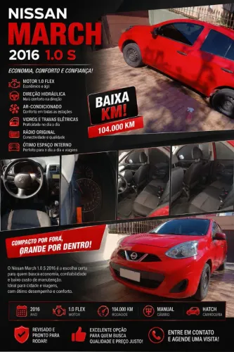 Nissan March S 1.0 12V Flex 5P 2016