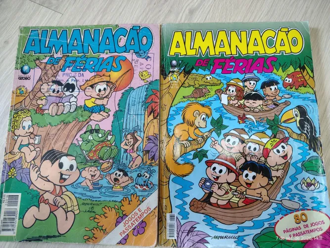Lotinho com 2 Almanacões de Férias, editora Globo. Gibis, hqs