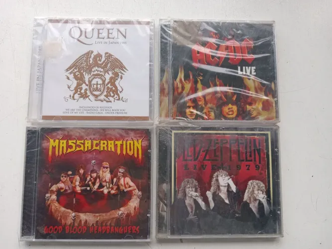 4 CDs lacrados de rock