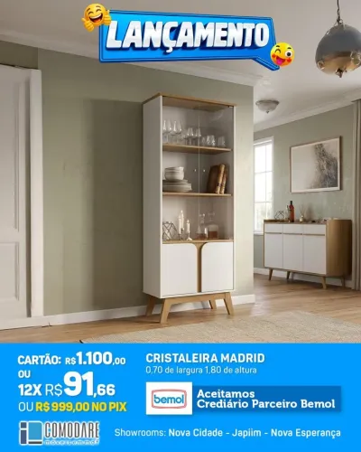 Cristaleira Madri R$999,00