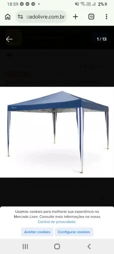 Tenda sanfonada barato pra sair hj 