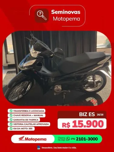 As informações originais na foto da moto