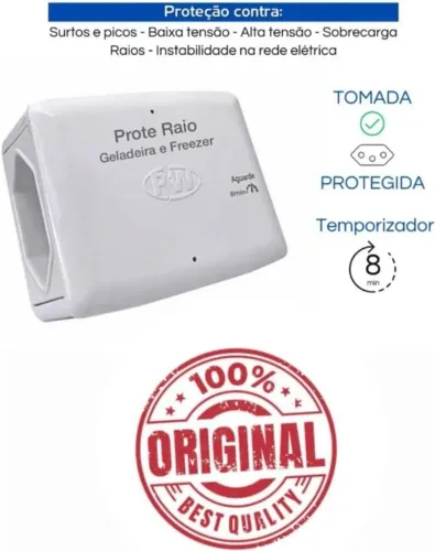 Proteraio Pw Protetor de Geladeira e Freezer Contra Queda de Energia e Raios 127v
