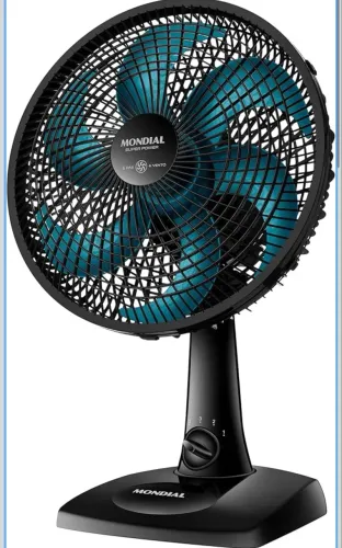 MONDIAL Ventilador Super Power, Preto/Azul Petróleo