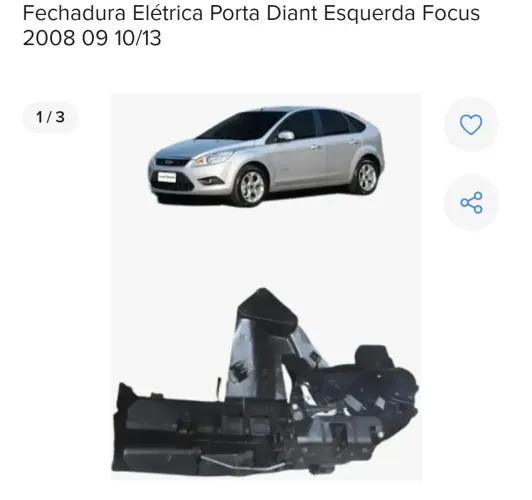 Fechadura elétrica Ford Focus dianteira esquerda 08 a 10