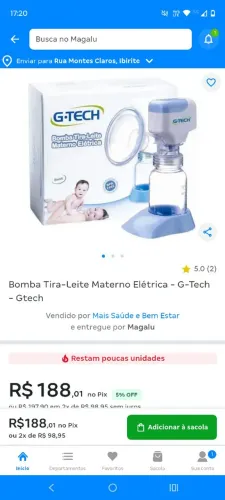 Vendo bomba GTech de amamentação