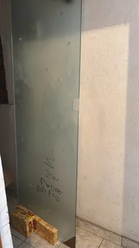 Porta blindex jateado  