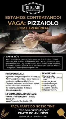 Pizzaiolo - Di Blasi Uberlândia