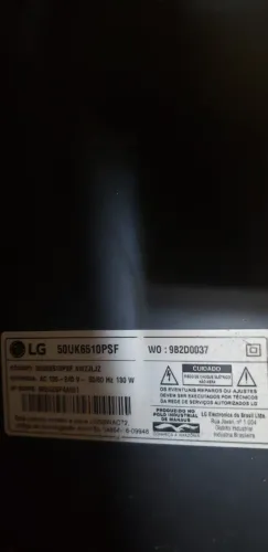 TV LG 50 polegadas com tela quebrada - modelo 50UK6510PSF