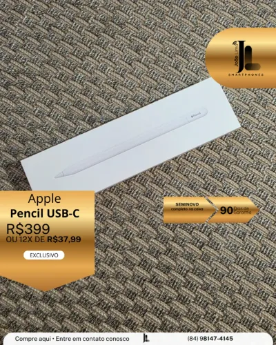 APPLE PENCIL USB-C, SEMINOVO, EXCLUSIVO!