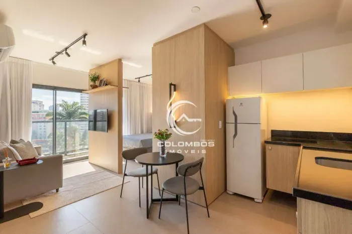 MM536 - Apartamento/Studio com 1 dormitório mobiliado para alugar, 39 m² por R$ 5.021/mês 
