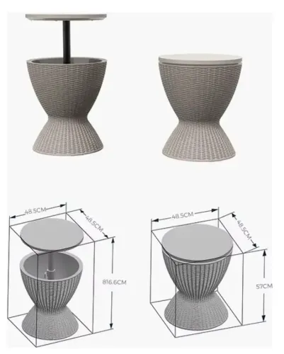 Mesa Champanheira Centro Cooler Caixa Térmica Suporte 30l