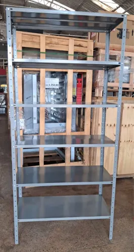 Estante de aço com 6 prateleiras 2 metros e 40cm de profundidade