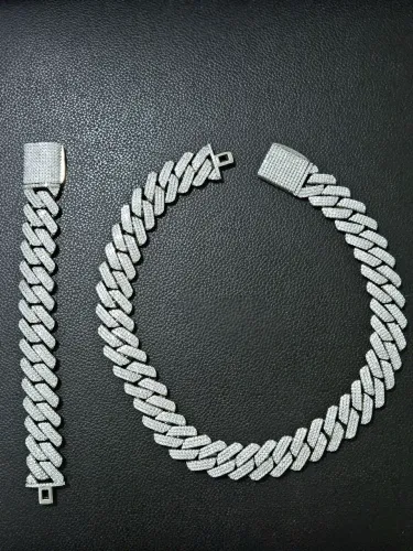 Colar + Pulseira Cravejado Ice 20mm
