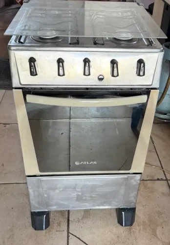 Fogão 4 bocas atlas inox não é elétrico funcionando perfeitamente