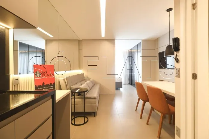 Studio no Residencial Hit Itaim disponível para locação bem localizado prox da Av Santo Am