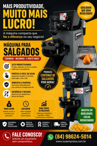 Máquina de fazer salgados 