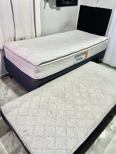 Cama Box Bicama Estilo Viúva Molas Ensacadas