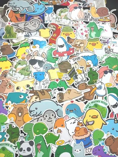 Kit 10 Adesivos Animais Kawaii Memes Humor Bichinhos Engraçados Fofos - NerdDog Store