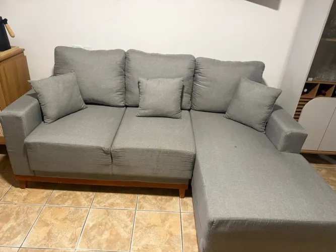 Sofá chaise 3 lugares 