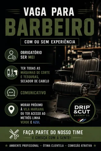 Vaga para Barbeiro ou Barbeira!