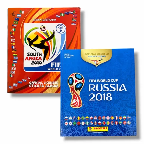Álbum Copa do Mundo 2010 e 2018 COMPLETOS + Kit Atualização
