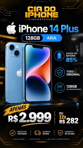 iPhone 14 Plus 128GB impecável