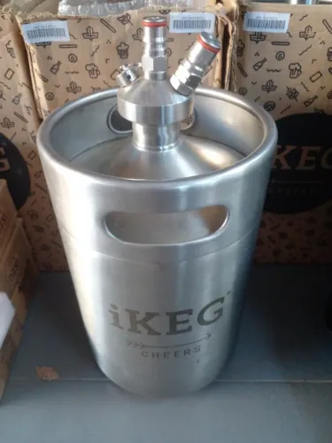 Growler Inox Mini Keg 5l ikeg com tampa extratora ball lock NOVO