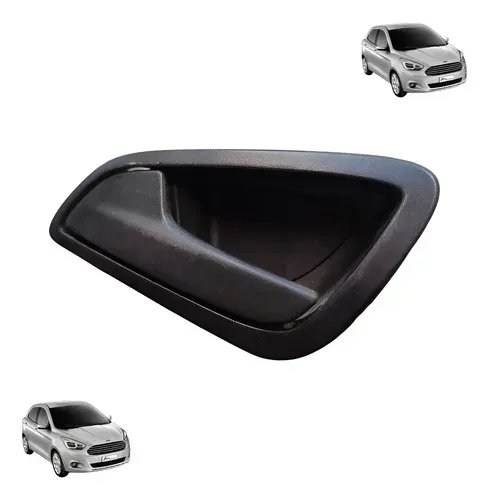 Maçaneta Interna Dianteira Esquerda Ford Ka 2014 A 2020 Preto Dianteira