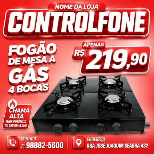 Fogão de mesa a gás