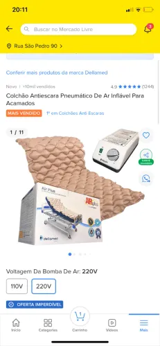 Colchão anti escaras novo !!!!